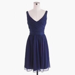 Jcrew Heidi dress in silk chiffon Navy